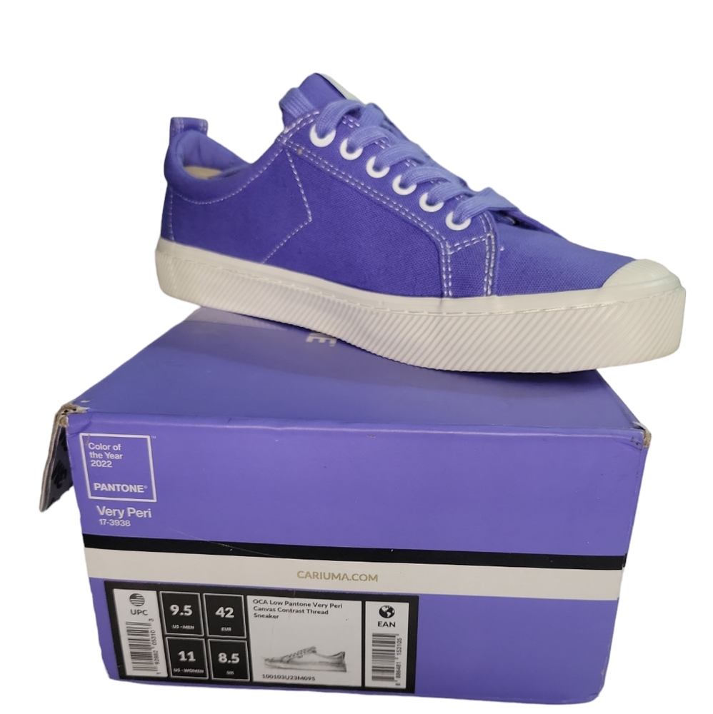 Cariuma Men CATIBA PRO LowPantone Very Peri/Off-White Skater Sneakers Size 9.5